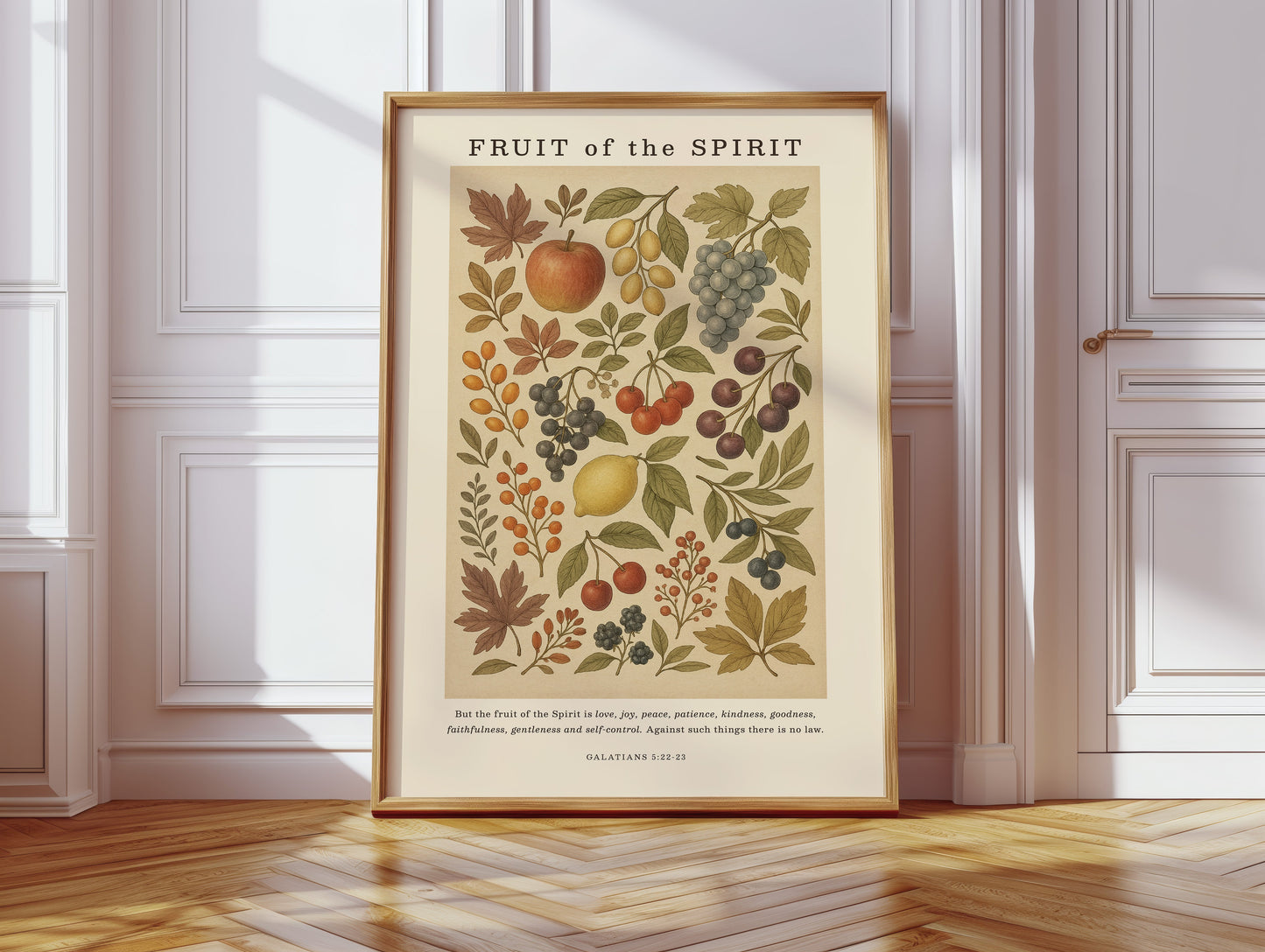 Fruit of the Spirit Botanical Faith Wall Art Print