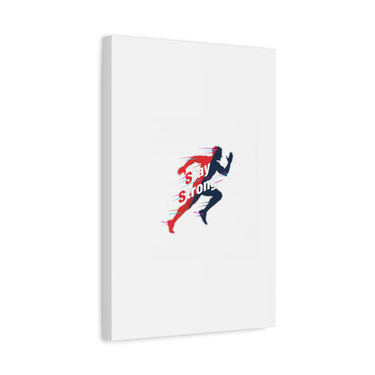 Stay Strong Runner Gym Canvas Wall Art