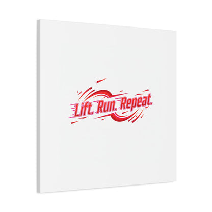 Lift Run Repeat Gym Motivation Canvas Wall Art