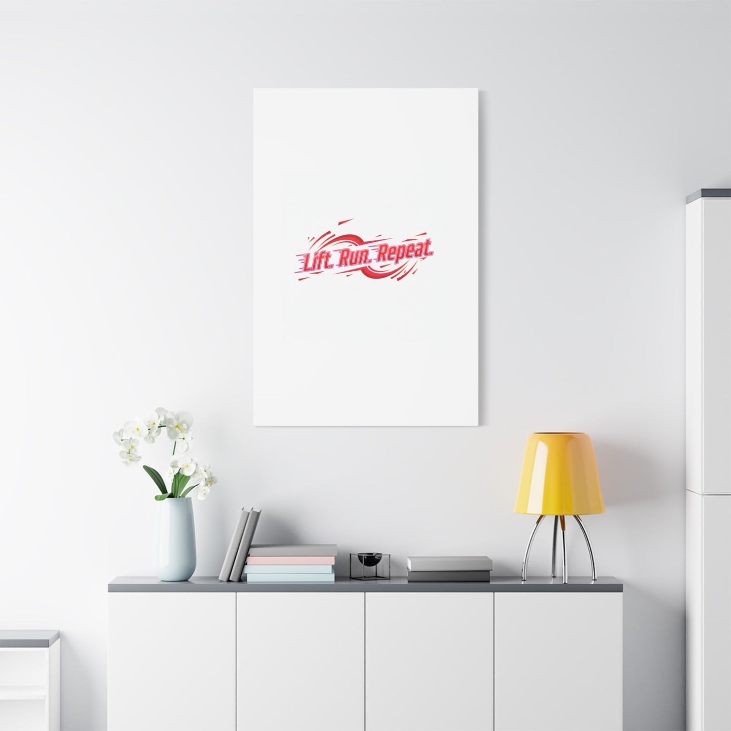 Lift Run Repeat Canvas | Fitness Wall Art, Gym Motivation