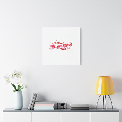 Lift Run Repeat Gym Motivation Canvas Wall Art
