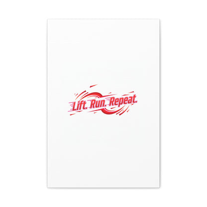 Lift Run Repeat Gym Motivation Canvas Wall Art