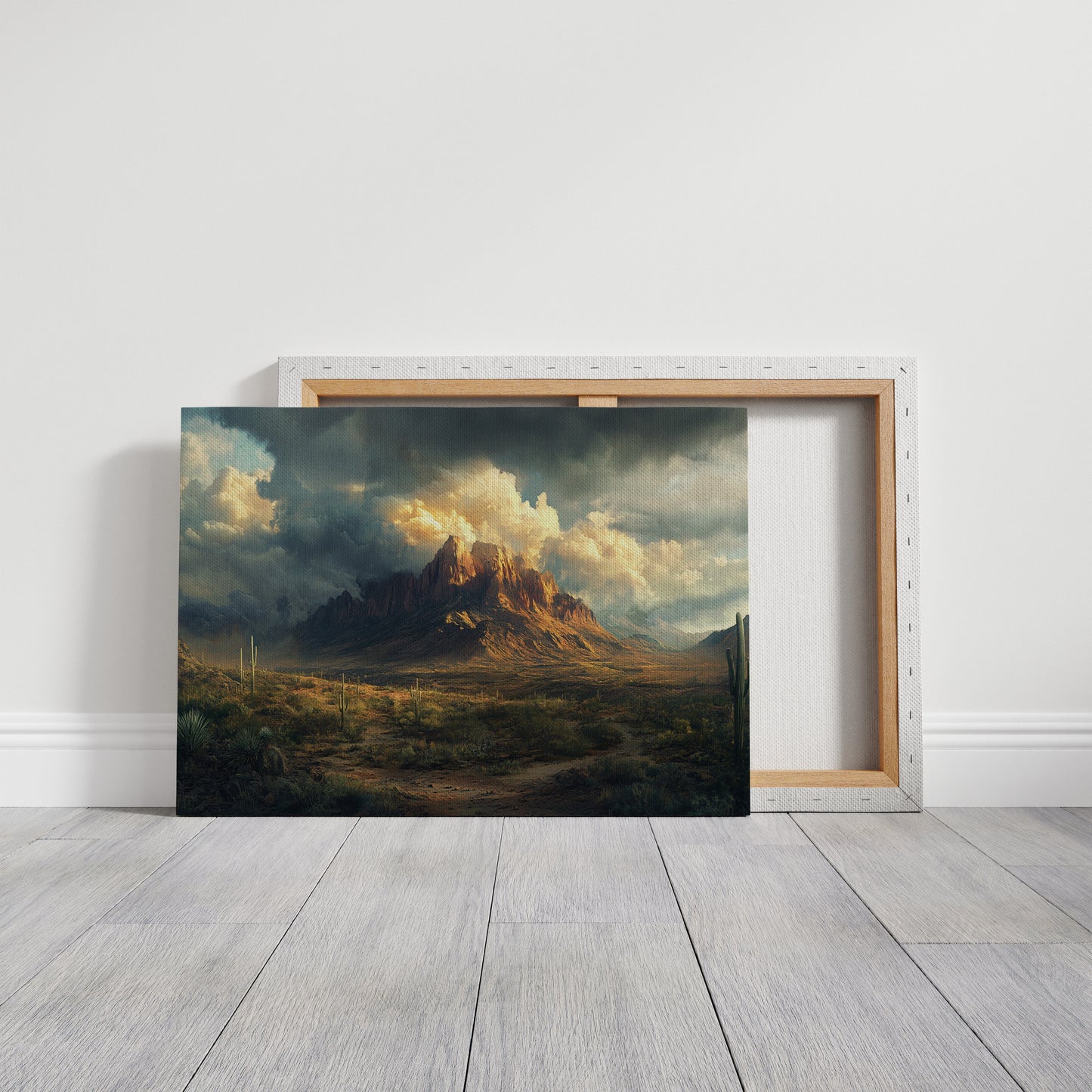 Stormy Desert Mountain Moody Western Landscape Print