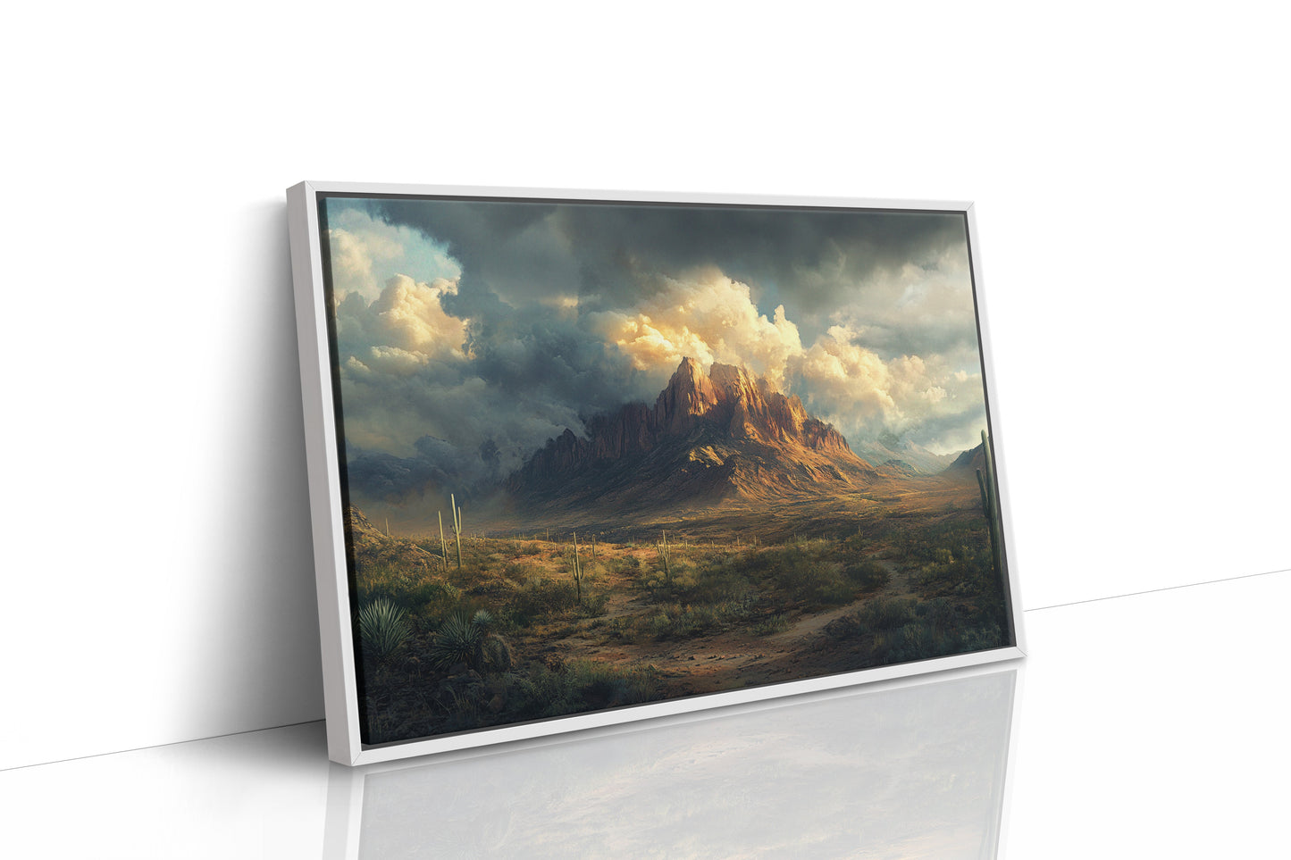 Stormy Desert Mountain Moody Western Landscape Print