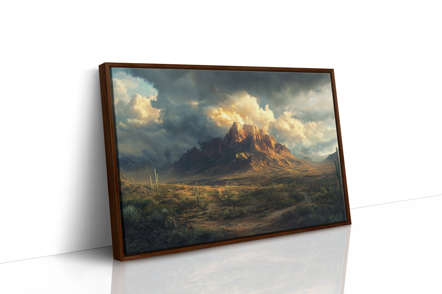 Stormy Desert Mountain Moody Western Landscape Print