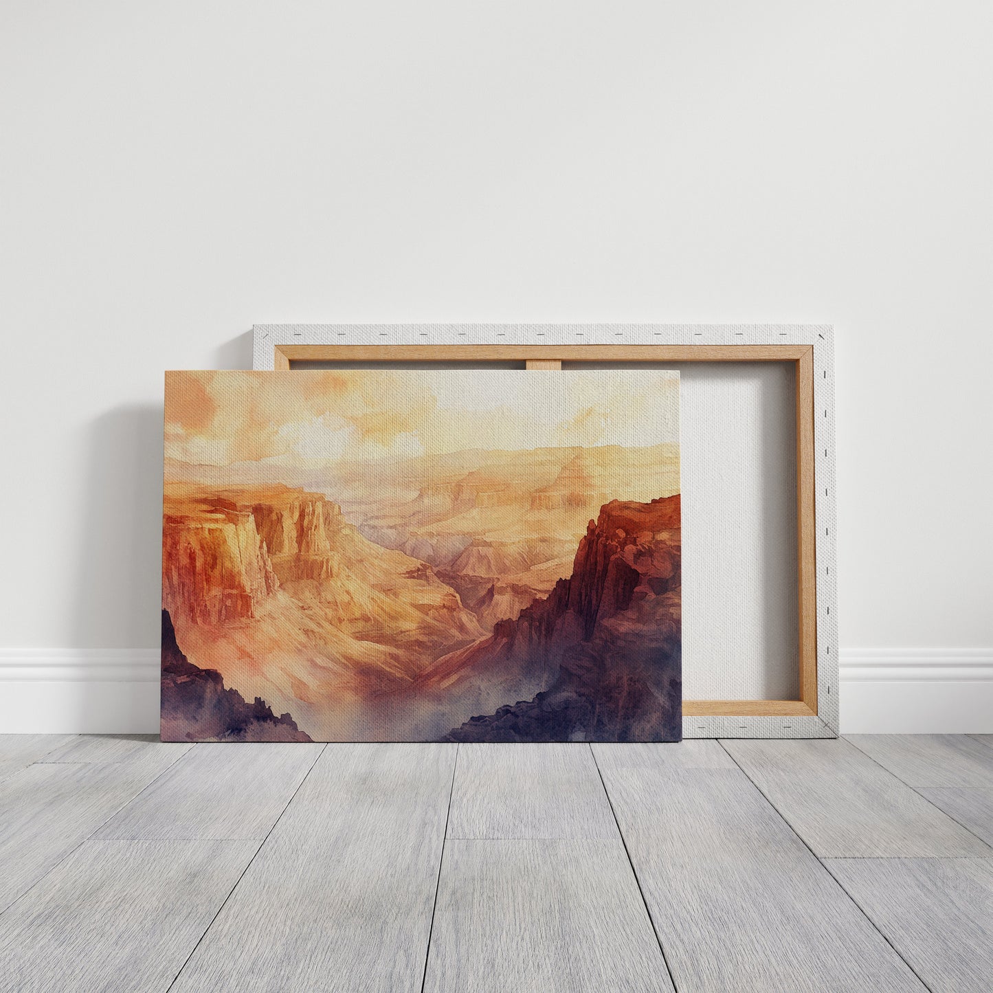 Grand Solitude Watercolor Canyon Sunset Landscape Print