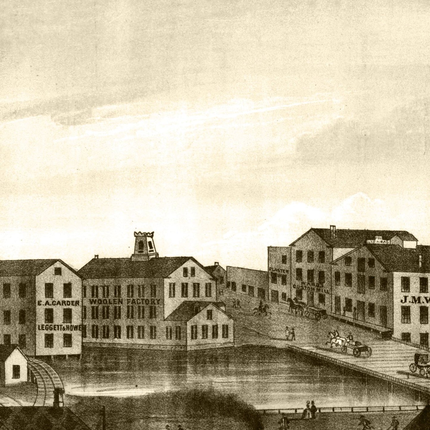 Vintage Map of Battle Creek, Michigan, 1869