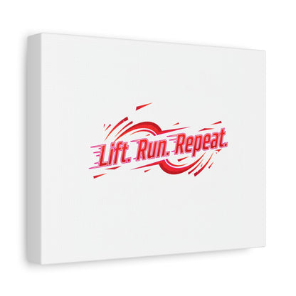 Lift Run Repeat Gym Motivation Canvas Wall Art