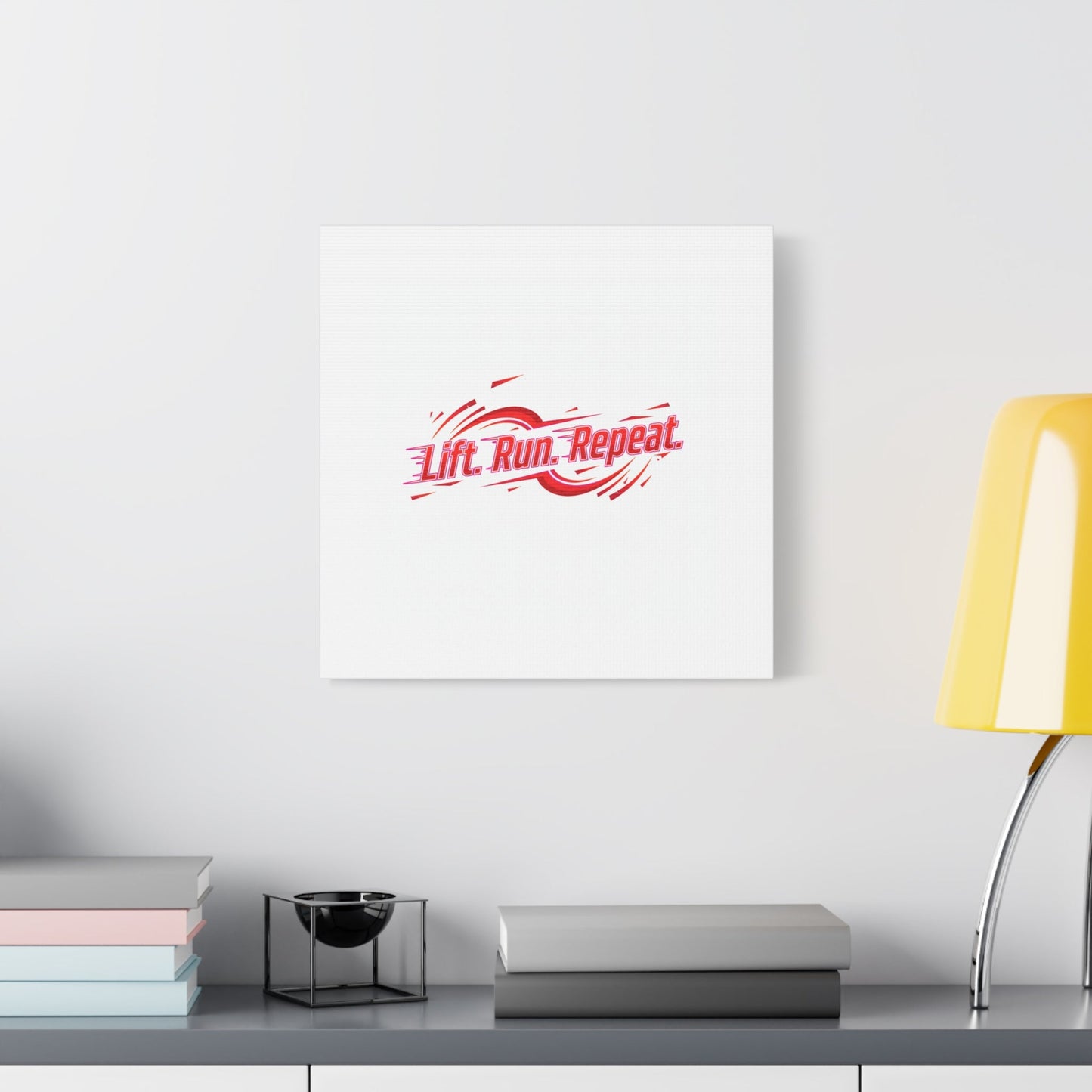 Lift Run Repeat Canvas | Fitness Wall Art, Gym Motivation