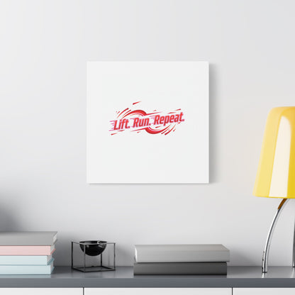 Lift Run Repeat Gym Motivation Canvas Wall Art