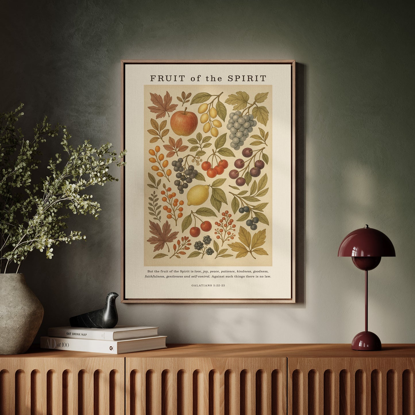 Fruit of the Spirit Botanical Faith Wall Art Print