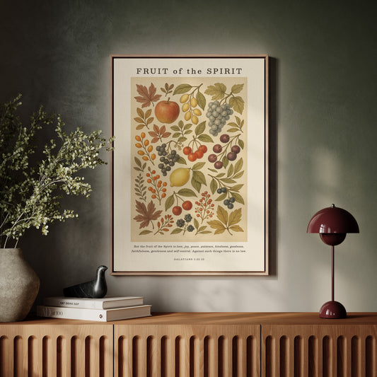 Fruit of the Spirit Botanical Faith Wall Art Print