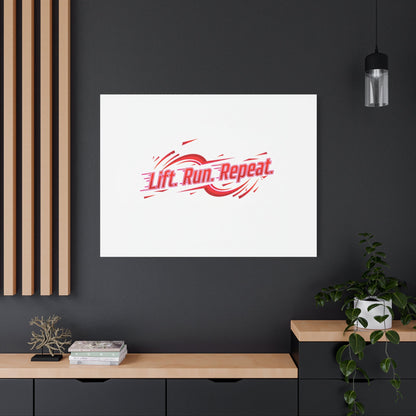 Lift Run Repeat Gym Motivation Canvas Wall Art
