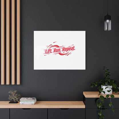 Lift Run Repeat Gym Motivation Canvas Wall Art