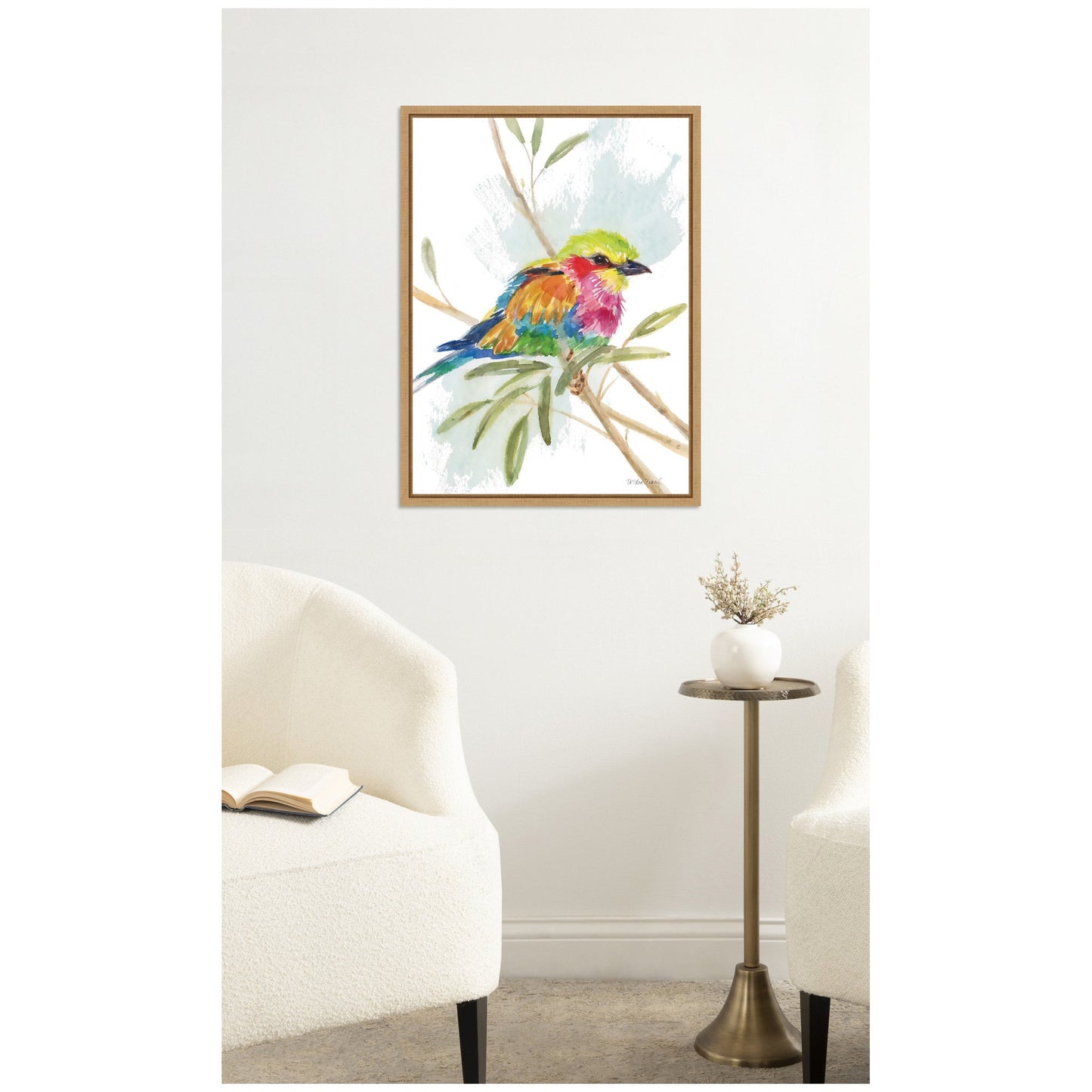 Bright Bird Framed Canvas Wall Art