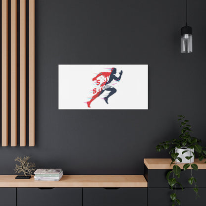 Stay Strong Runner Gym Canvas Wall Art