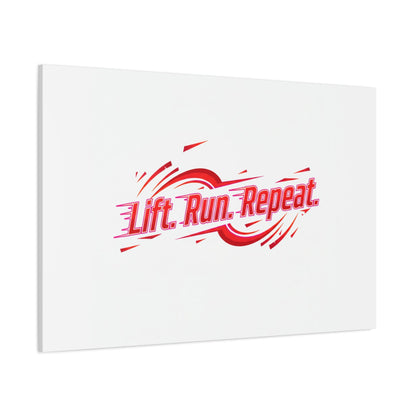 Lift Run Repeat Gym Motivation Canvas Wall Art