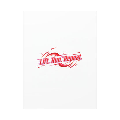 Lift Run Repeat Gym Motivation Canvas Wall Art