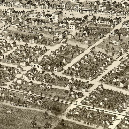 Vintage Map of Fond du Lac, Wisconsin 1867