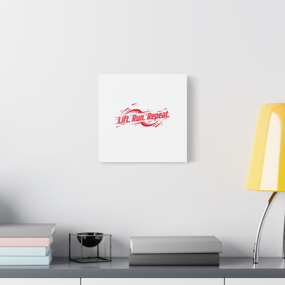 Lift Run Repeat Gym Motivation Canvas Wall Art