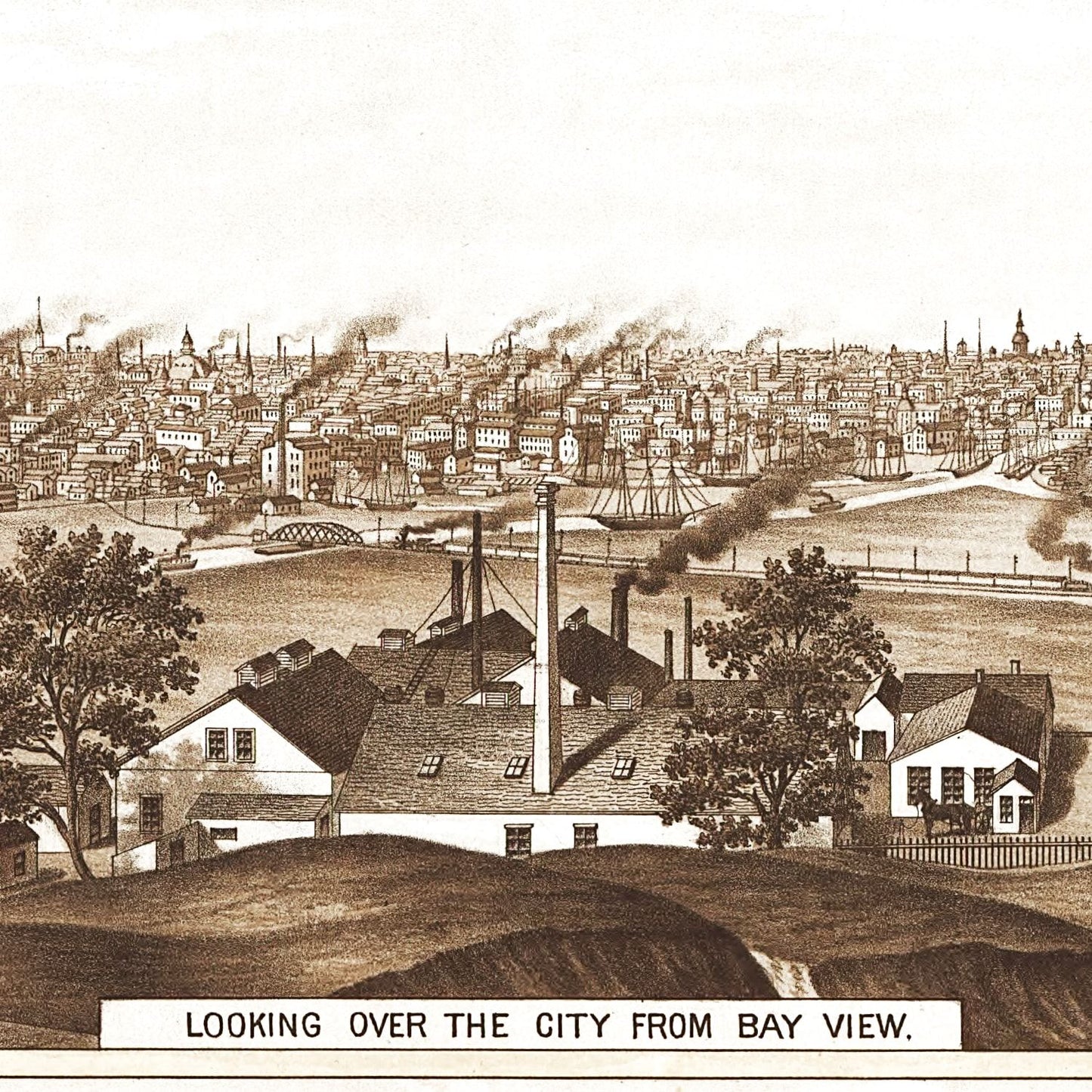 Vintage Map of Milwaukee, Wisconsin, 1882