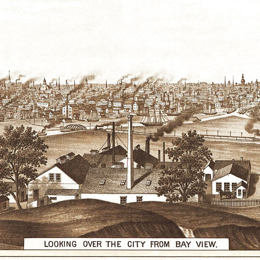 Vintage Map of Milwaukee, Wisconsin, 1882