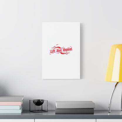 Lift Run Repeat Gym Motivation Canvas Wall Art