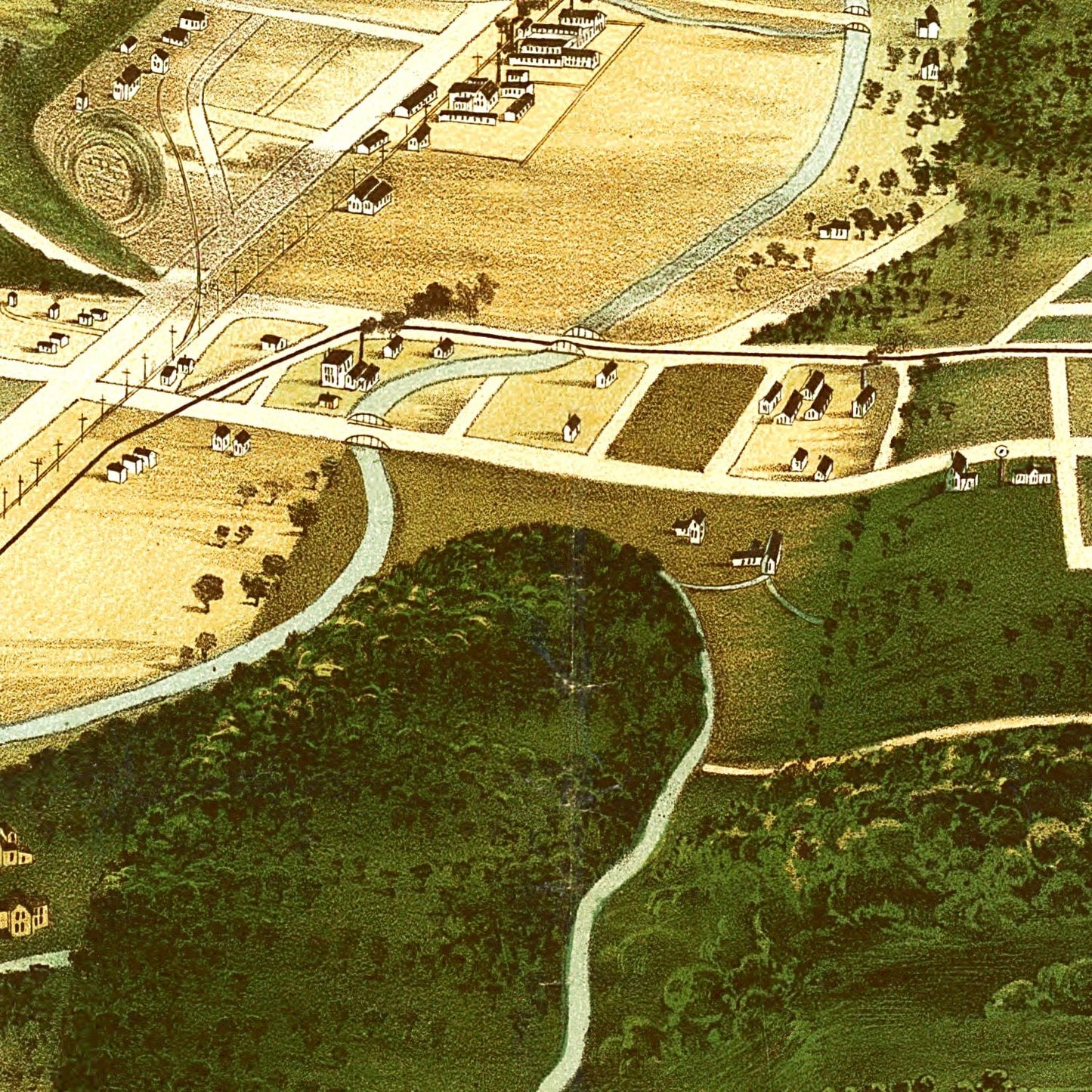 Vintage Map of Wauwatosa, Wisconsin, 1892