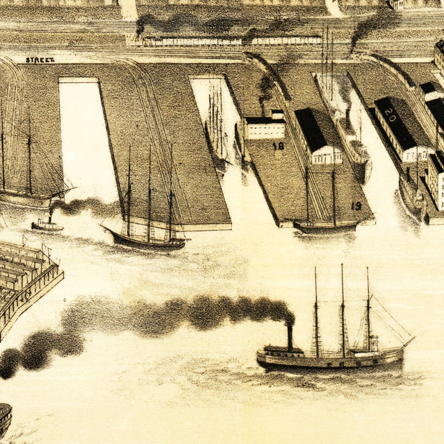 Vintage Map of Duluth, Minnesota, 1887