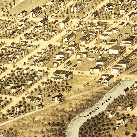 Vintage Map of Rochester, Minnesota, 1869