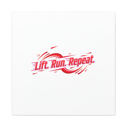 Lift Run Repeat Gym Motivation Canvas Wall Art