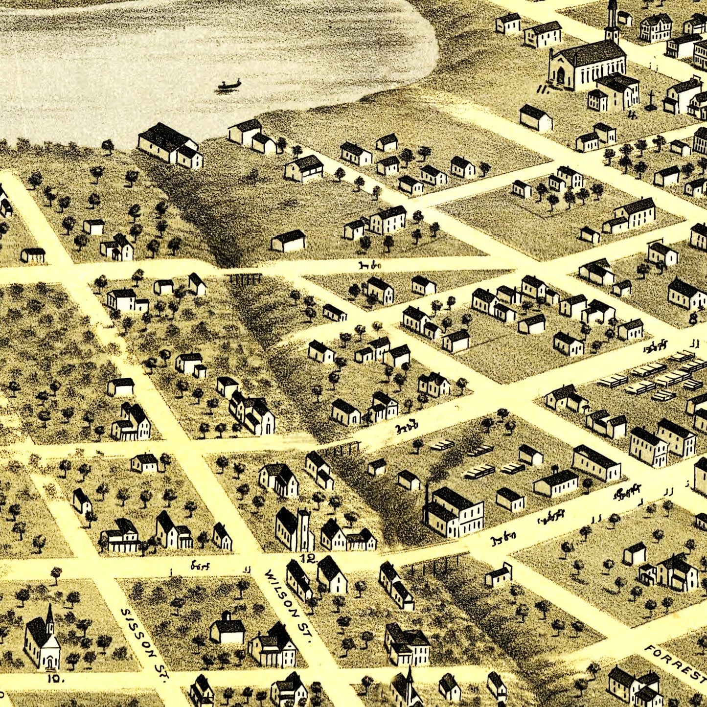 Vintage Map of St. Cloud, Minnesota, 1869