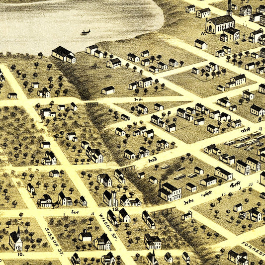 Vintage Map of St. Cloud, Minnesota, 1869