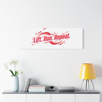 Lift Run Repeat Gym Motivation Canvas Wall Art