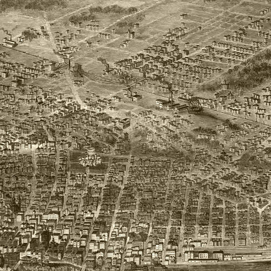 Vintage Map of St. Paul, Minnesota, 1887