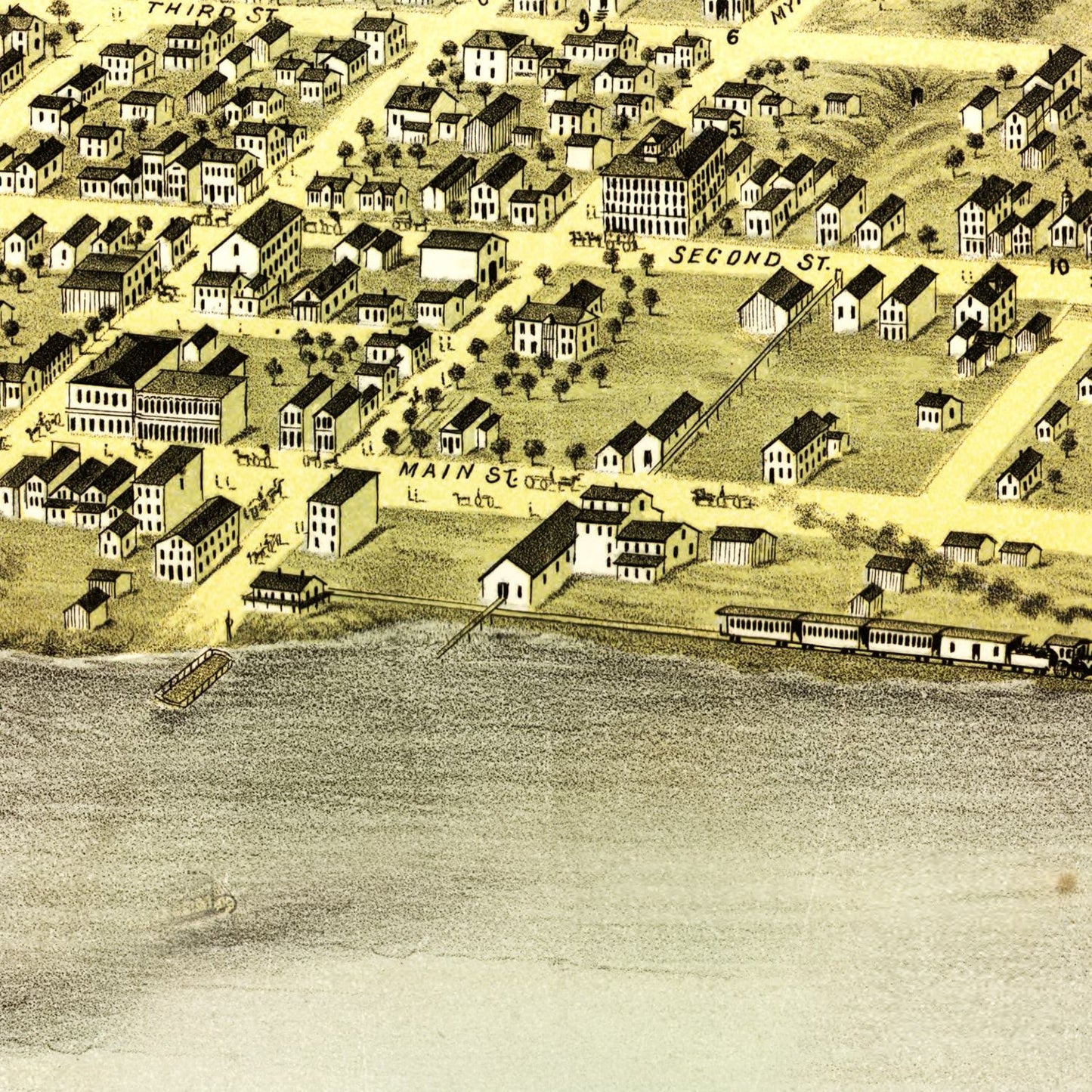 Vintage Map of Stillwater, Minnesota, 1870