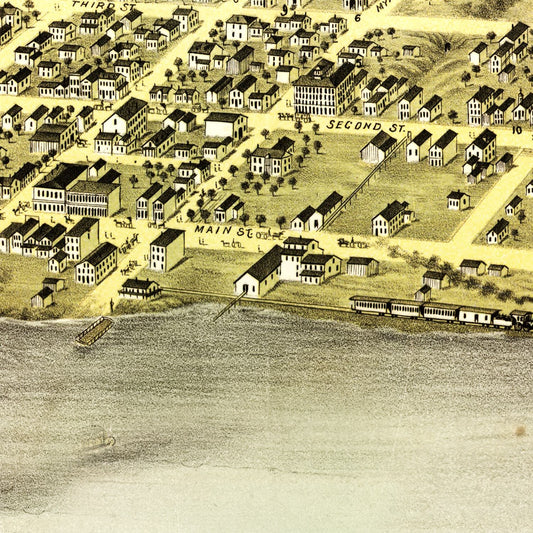 Vintage Map of Stillwater, Minnesota, 1870