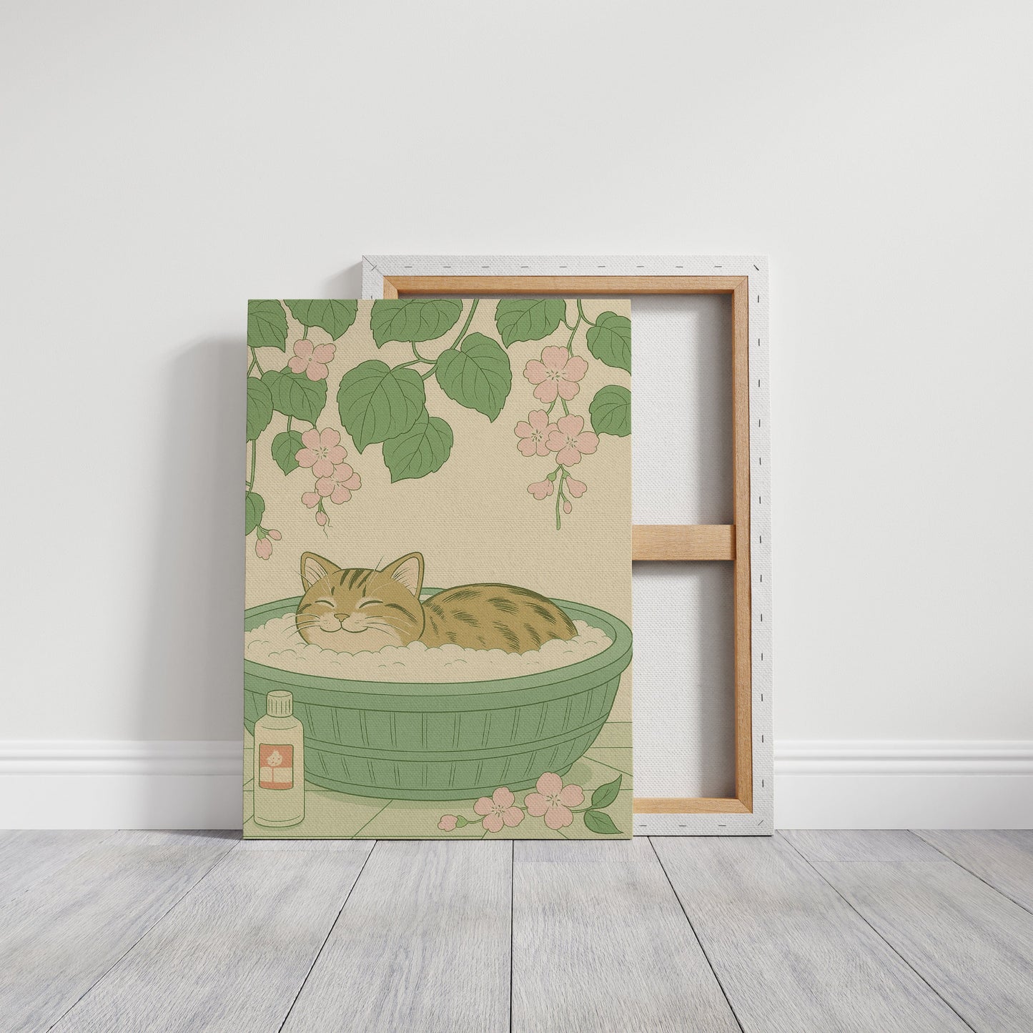 Soak and Purr Cat Spa Dreams Wall Art Print