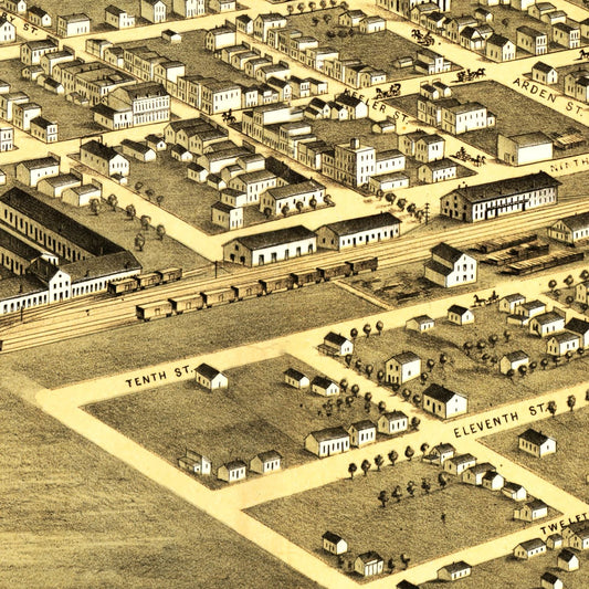 Vintage Map of Montana, Boone County, Iowa, 1868