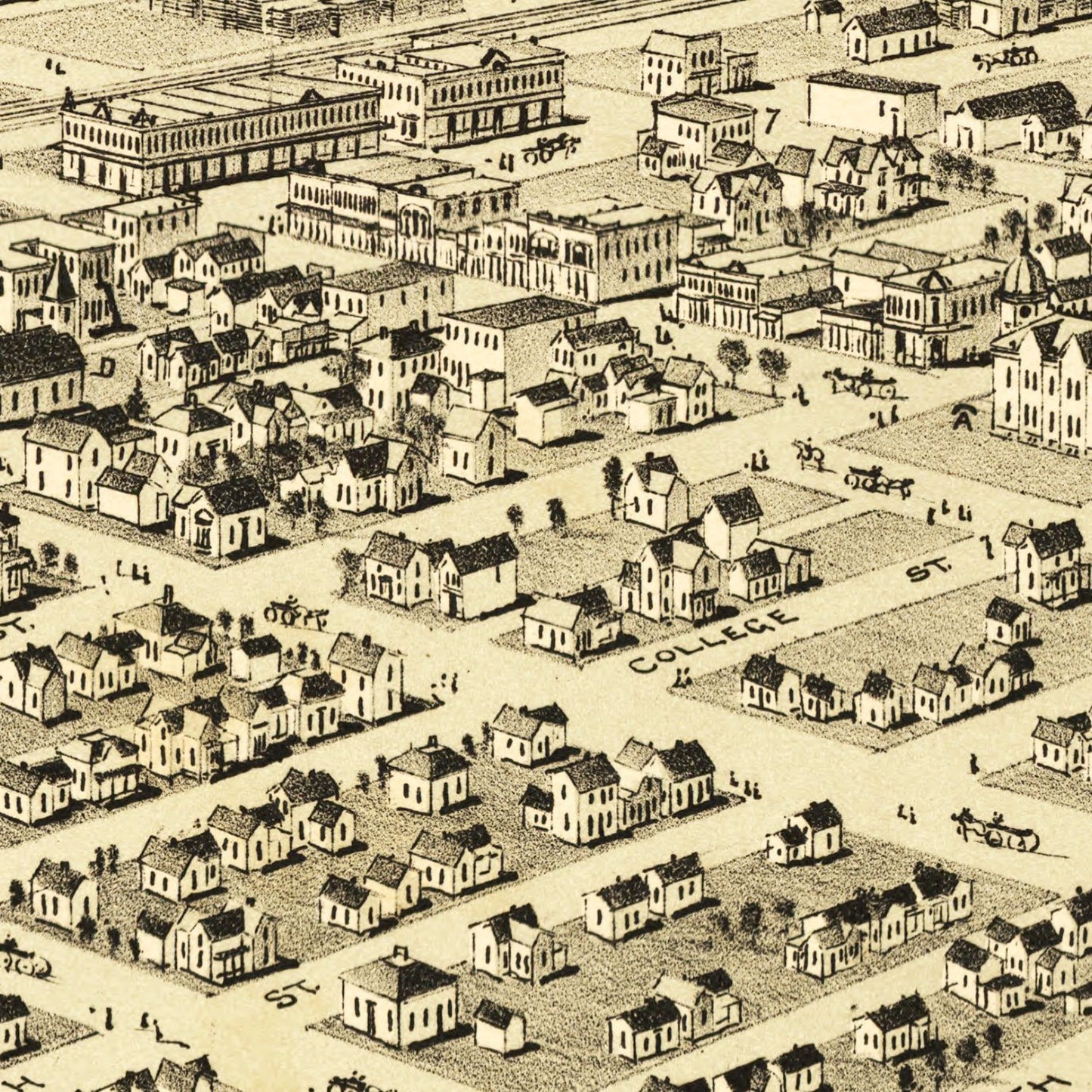 Vintage Map of Aurora, Missouri, 1891