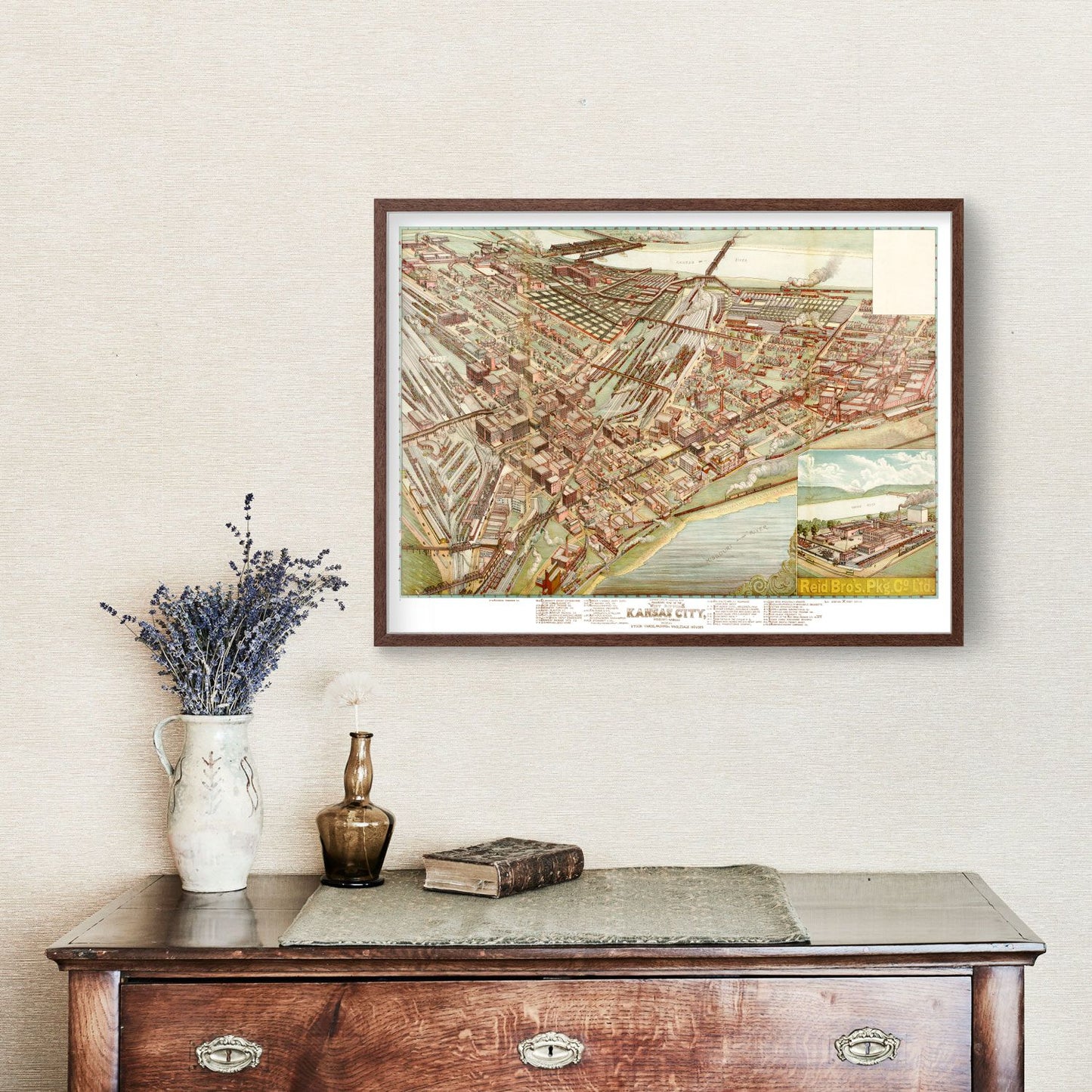 Vintage Map of Kansas City, Missouri, 1895