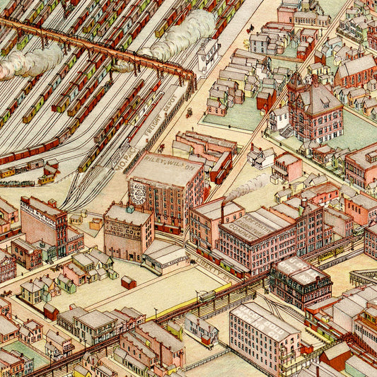 Vintage Map of Kansas City, Missouri, 1895