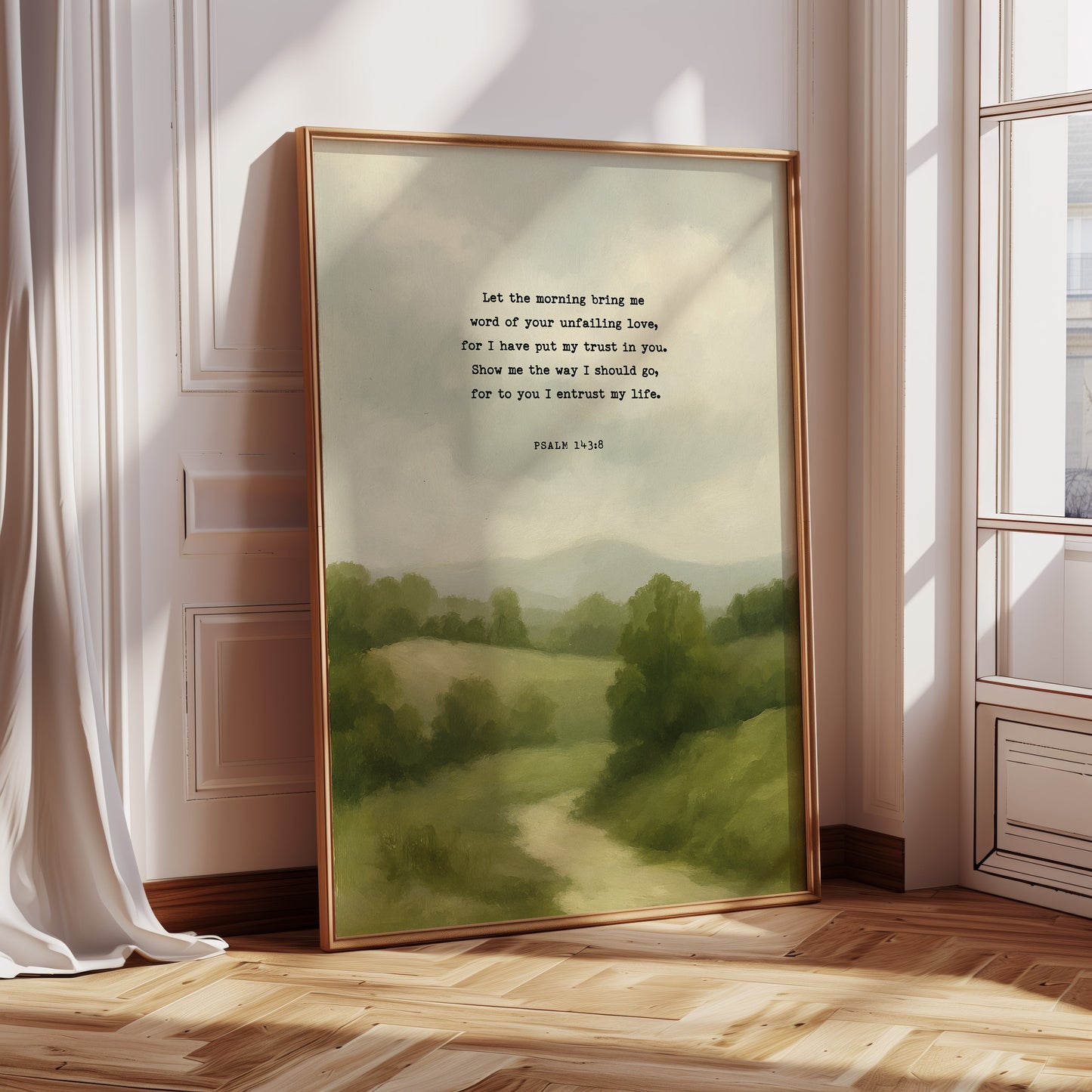 Morning Trust Psalm 143:8 Landscape Faith Print