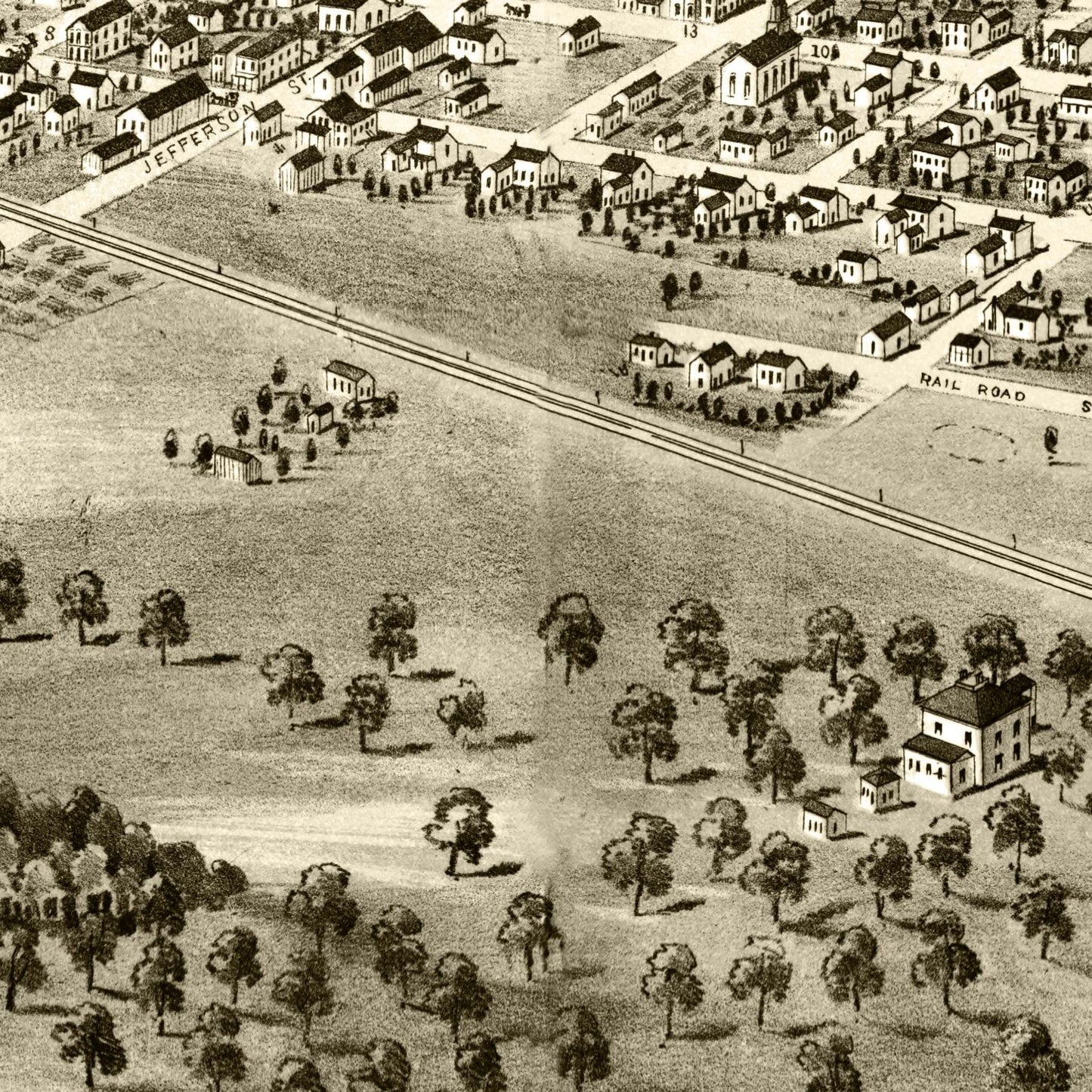 Vintage Map of Mexico, Missouri, 1869