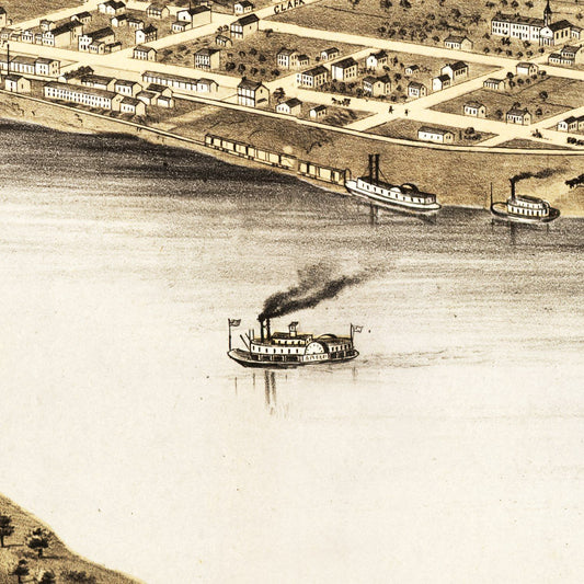 Vintage Map of St. Charles, Missouri, 1869