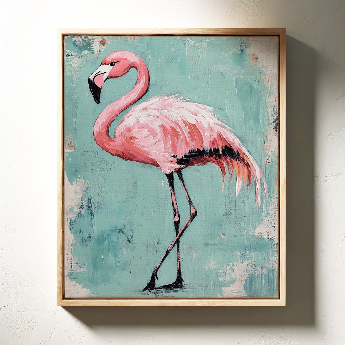 Flamingo Wall Art - Tropical Pink Bird Print