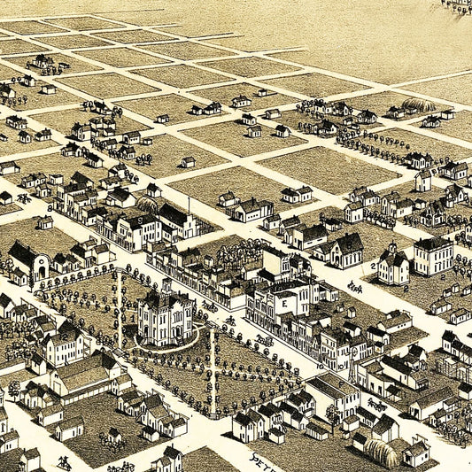 Vintage Map of Great Bend, Kansas, 1882