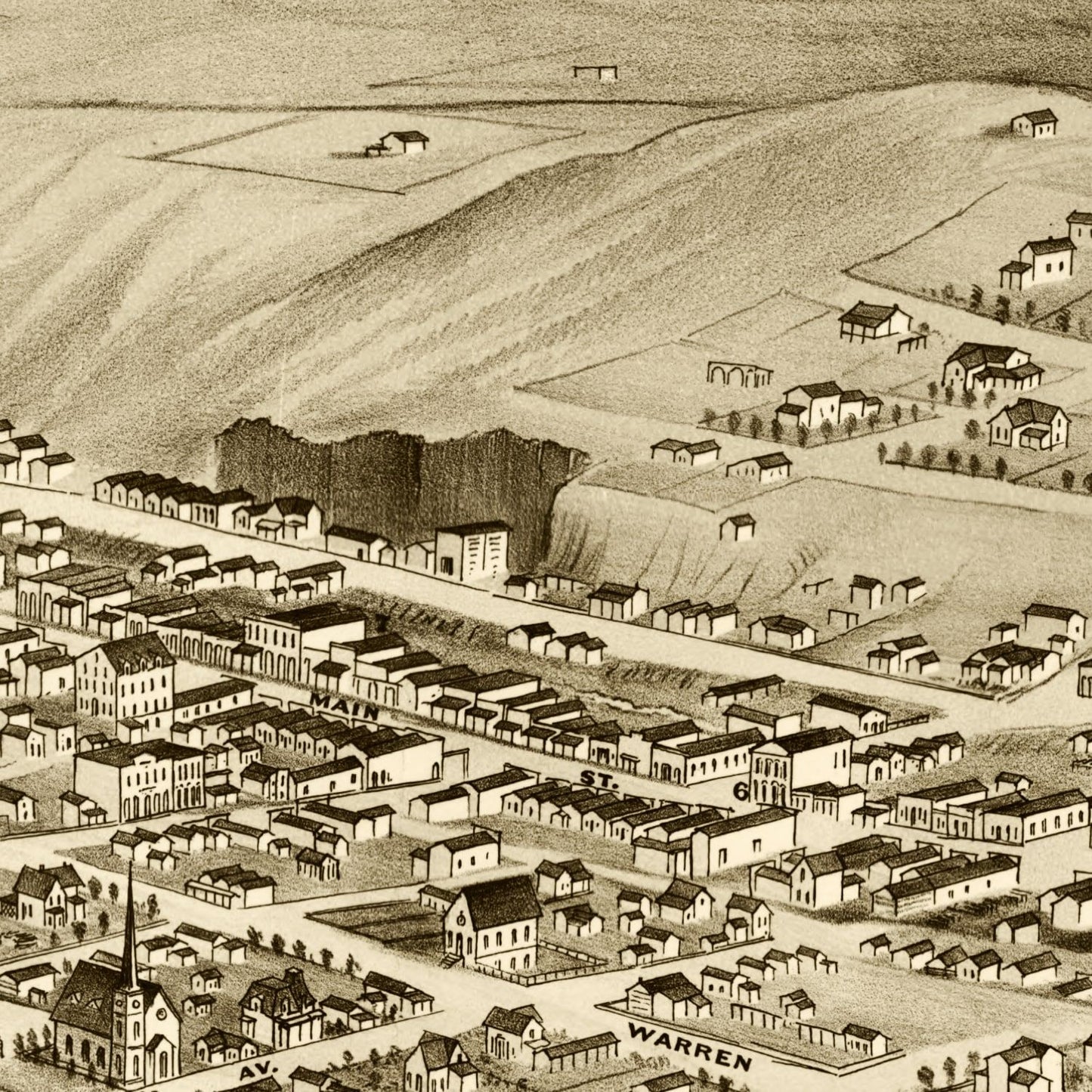 Vintage Map of Helena, Montana, 1875