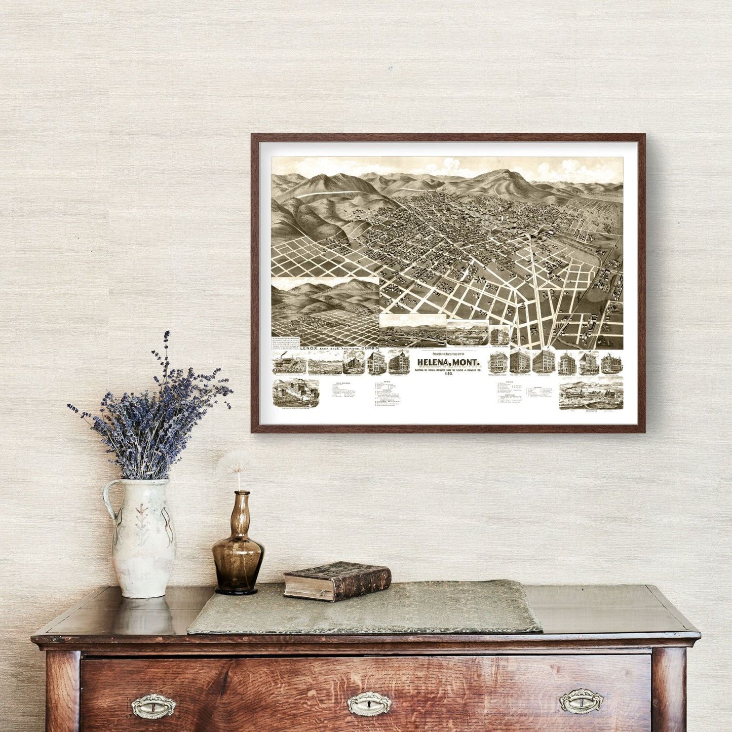 Vintage Map of Helena, Montana, 1890