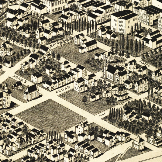 Vintage Map of Missoula, Montana, 1891